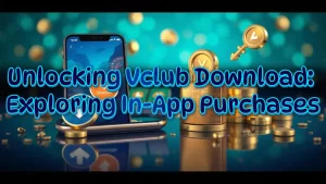 illustration text 'Unlocking Vclub Download: Exploring In-App Purchases'