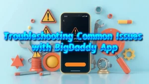 illustration text 'Troubleshooting Common Issues with BigDaddy App'